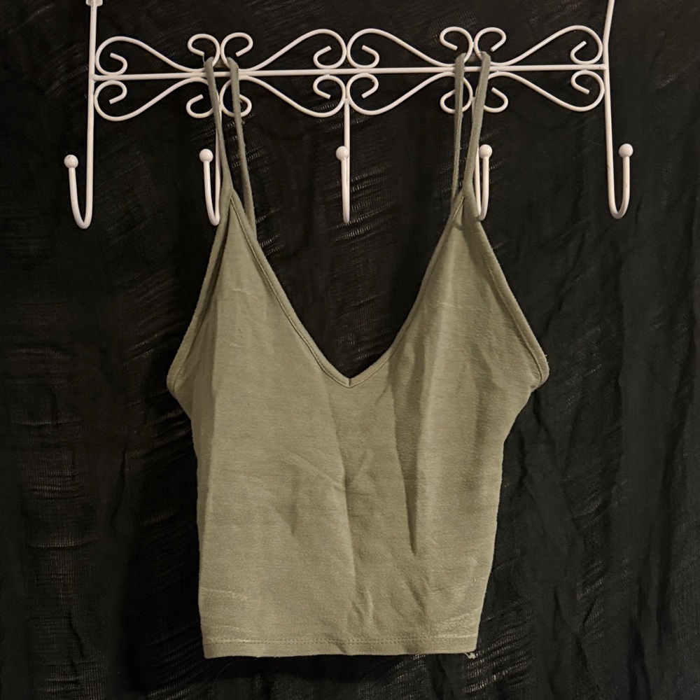 Brandy Melville Basic Everyday Seamless Deep V Cr… - image 1